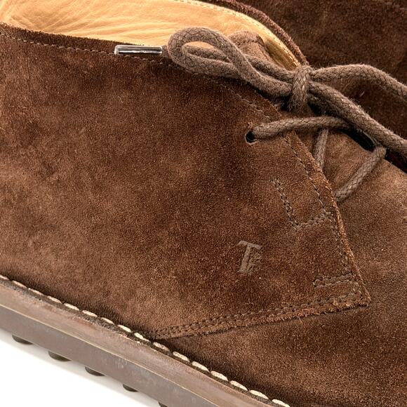 Tod’s Brown Suede Gommino Pebble Sole Chukka Desert Boots main image 7